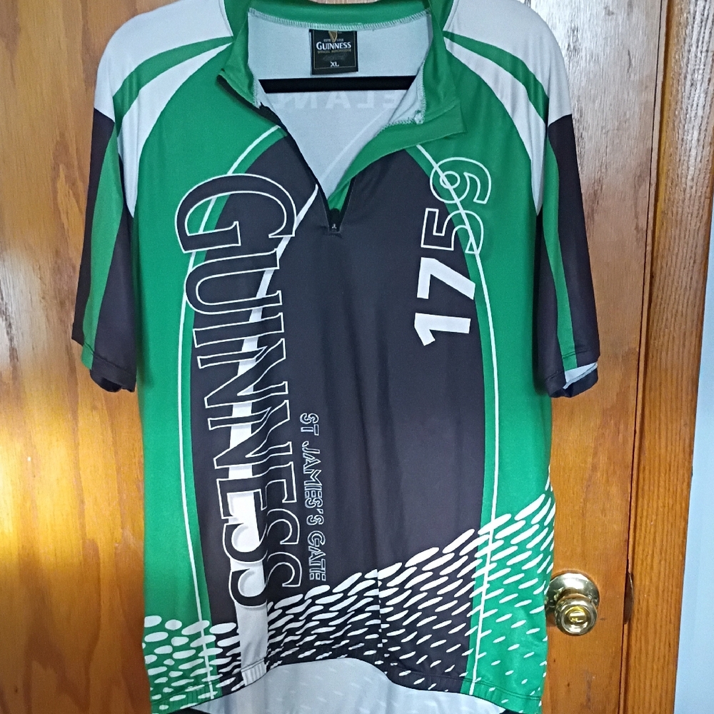 Guinness Green and Black Cycling Polo Shirt